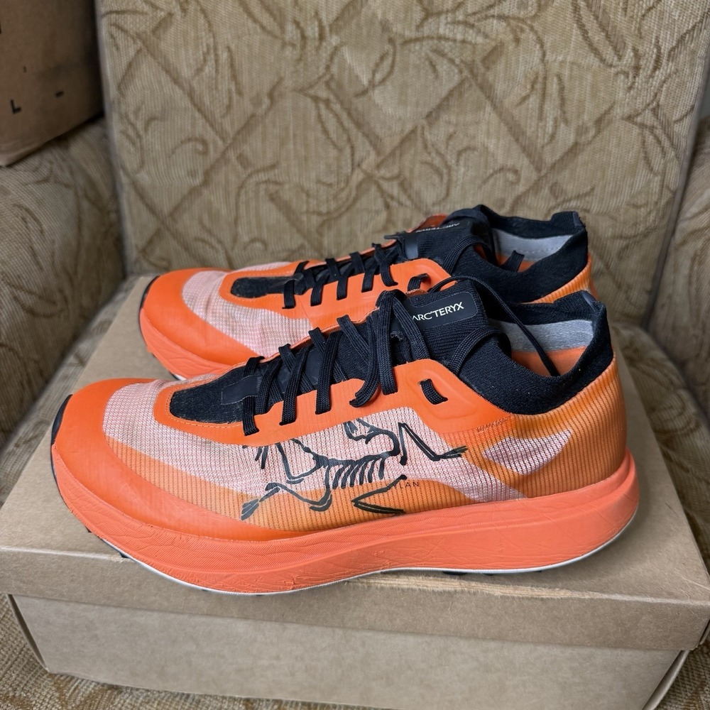 Arc'teryx Sylan Pro Orange Black Trail Running Shoes Men's Size 8.5 Excellent - Picture 2 of 10
